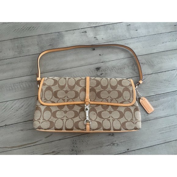 Coach Handbags - COACH Signature Demi Clip Flap Shoulder Bag J3U-6348 Y2K